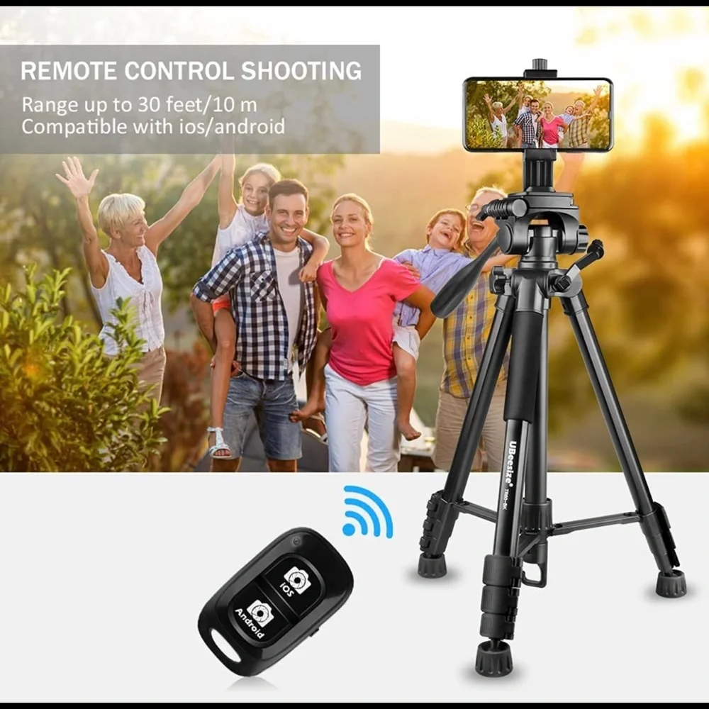 Ubeesize 17.6” - 60” Tripod w/ Remote For Taking Pictures IOS&Android